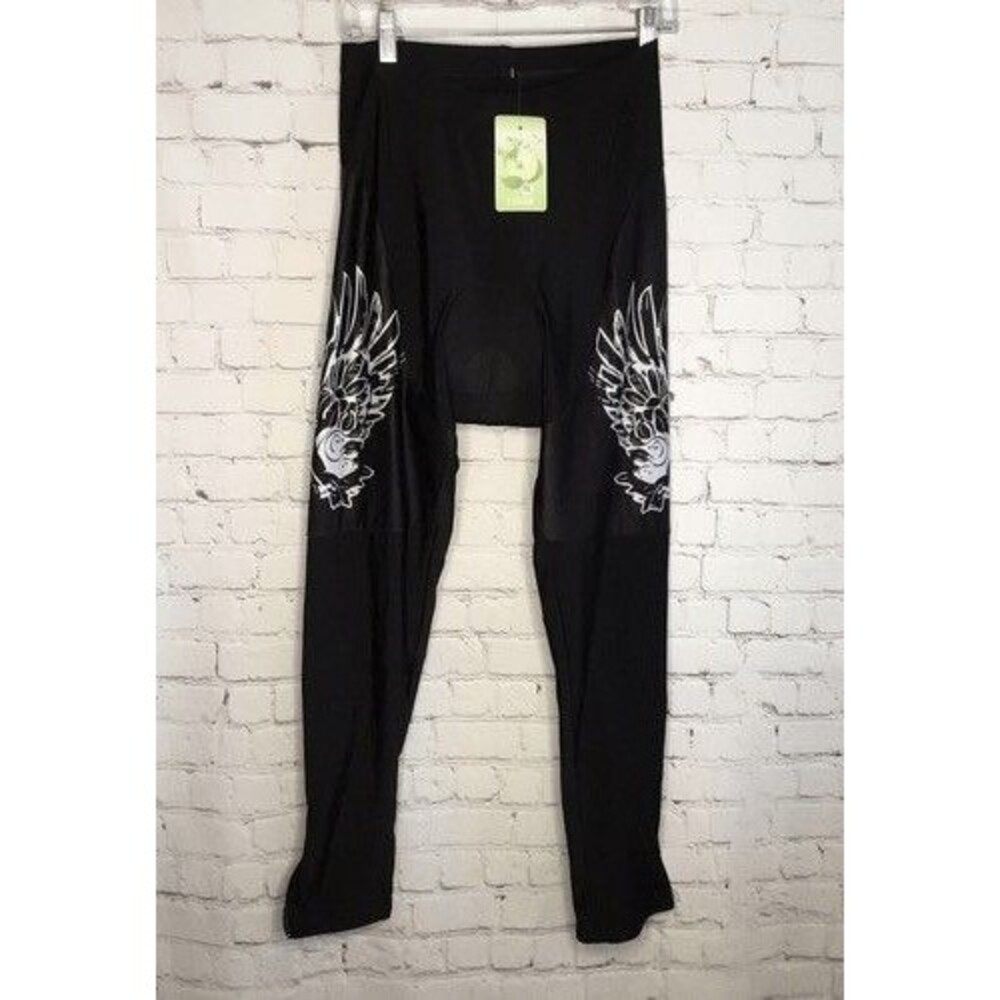 NWT Cycling Padded Shockproof Ankle Zip Cycling Leggings‎ Pants Unisex Size XXL